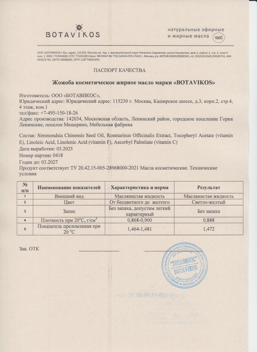 Паспорт №032025